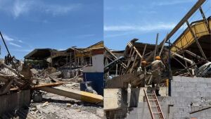 Estrutura de indústria desaba e deixa 1 morto e feridos em MS