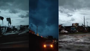 Tornado em Rio Bonito do Iguaçu destruiu cerca de 80% da cidade, diz governo: 'Cenário de guerra'