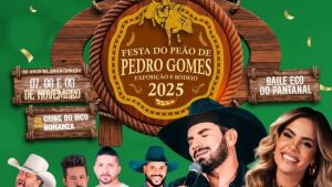 Pedro Gomes celebra 62 anos com programação repleta de atrações culturais, rodeio e shows