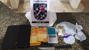 Polícia Militar em Coxim prende homem por tráfico de drogas 