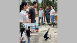 Vereadora Adriana Nabhan fiscaliza pista de skate e aponta irregularidades que serão corrigidas pela Prefeitura de Coxim e empresa terceirizada 