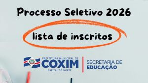 Secretaria Municipal de Educação de Coxim divulga lista de inscritos no Processo Seletivo Simplificado