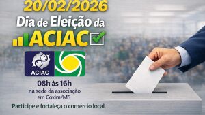 Associação Comercial de Coxim realiza nesta sexta-feira (20) eleição para Diretoria e Conselhos
