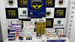 Polícia Rodoviária apreende medicamentos e eletrônicos avaliados em R$ 130 mil em Ponta Porã