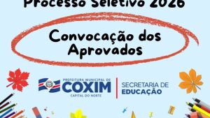 Prefeitura de Coxim convoca candidatos aprovados no Processo Seletivo Simplificado da Educação