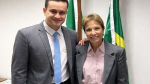 Luiz Eduardo convida senadora Tereza Cristina para receber título de Cidadã Coxinense durante aniversário de 128 anos de Coxim