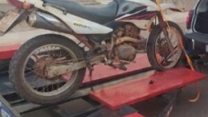 Polícia Militar em Coxim recupera motocicleta furtada 