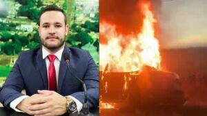 Vereador de MS sobrevive a acidente que matou dois homens carbonizados após carro bater em árvore 
