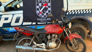 Polícia Militar localiza moto utilizada em tentativa de homicídio em Coxim