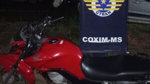 Polícia Militar em Coxim prende autor por receptação e recupera motocicleta furtada 