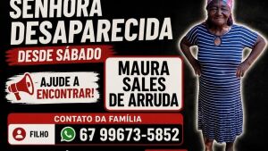 Você viu a dona Maura? Coxinense está desaparecida desde sábado e família pede ajuda