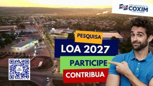 Prefeitura de Coxim abre consulta pública para população opinar no orçamento de 2027