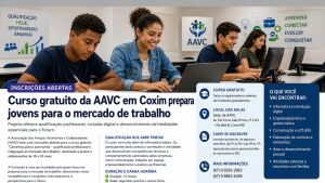 AAVC em Coxim abre inscrições para curso gratuito que prepara jovens de 14 a 24 anos para o mercado de trabalho