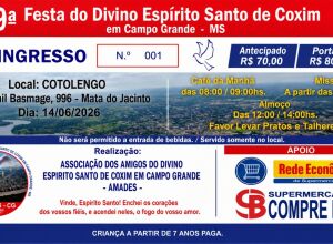 Com &ocirc;nibus saindo de Coxim, Festa do Divino Esp&iacute;rito Santo acontece em Campo Grande no dia 14 de junho