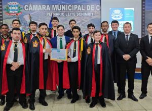Cap&iacute;tulo Guardi&otilde;es da Natureza da Ordem DeMolay de Coxim recebe Mo&ccedil;&atilde;o de Congratula&ccedil;&atilde;o por indica&ccedil;&atilde;o do vereador Johnny Guerra Gai 