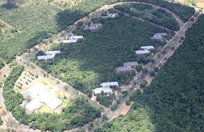 Imagem aérea do Parque dos Poderes, que passará por obras 