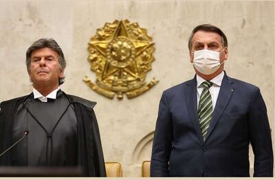 Presidente do Supremo Tribunal Federal, ministro Luiz Fux e presidente Jair Bolsonaro   