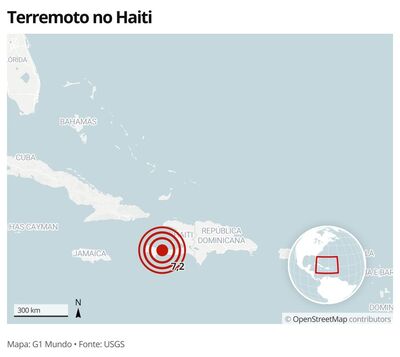 Terremoto no Haiti em 14 de agosto de 2021.
