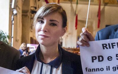 Rachele Mussolini, do partido Fratelli d'Italia (FDI), em foto de 6 de outubro.