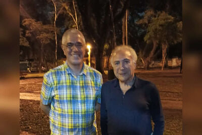 Foto do pastor Alexandre com o ex-presidente Michel Temer.