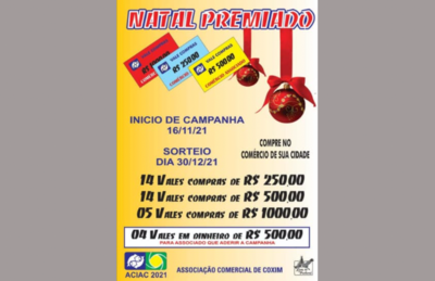 ACIAC lança campanha Natal Premiado 2021