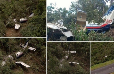 Avião cai na fazenda do ex-piloto Nelson Piquet. Arte/R7