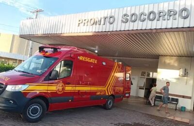 Viatura do Corpo de Bombeiros que socorreu Francisco até o Pronto-Socorro