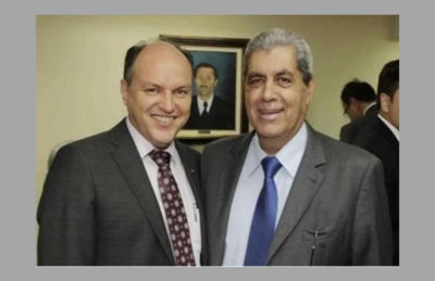 Junior Mochi, presidente estadual do MDB e André Puccinelli