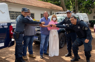 Gerson Claro comemora reforço na segurança em Sidrolândia.