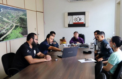 Reunião discute implantação de câmeras de monitoramento em Coxim.
