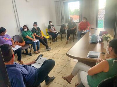 Reunião da Gerência Municipal de Saúde e Comitê de Covid-19 de Sonora. 