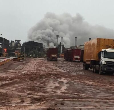 Usina pegou fogo em Nova Olímpia.