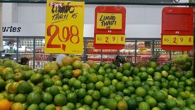 Limão teve queda no preço a partir de março.