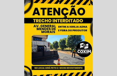 Trecho da avenida General Mendes de Morais está interditado nesta quinta-feira.