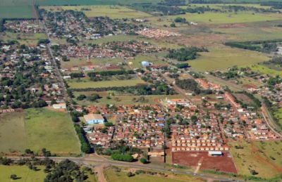 Imagem aérea da cidade de Terenos, onde jovem foi baleado 