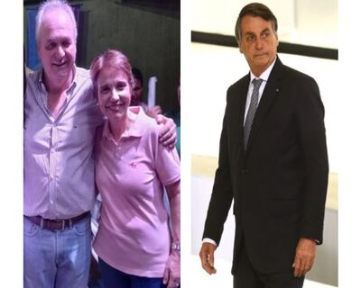 Oscar Cervi, Tereza Cristina e Bolsonaro.