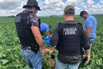 Cadavér encontrado em uma plantação de soja de São Gabriel do Oeste