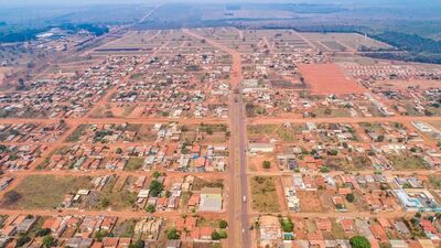 Vista área da cidade de Ribas do Rio Pardo.