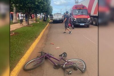Criança teve fratura e traumatismo craniano.