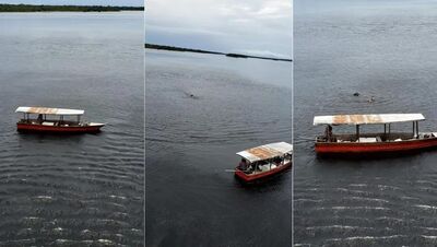 Pescadora Maria das Graças Mota Bernardo resgatada após ficar à deriva no Amazonas.