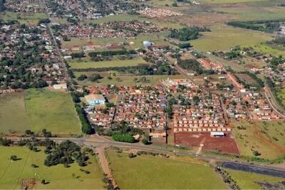 Imagem aérea da cidade de Terenos, onde o caso foi registrado. 