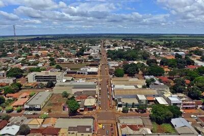 Vista aérea da cidade de Rio Brilhante, onde crime aconteceu 