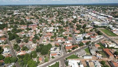 Vista aérea do município de Coxim.
