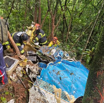Avião de pequeno porte cai em área de mata na Grande SP; duas pessoas morreram 