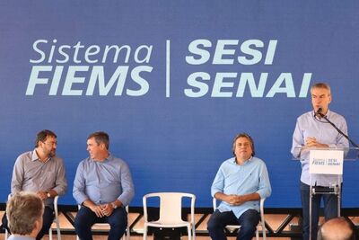 Paulo Corrêa participou do lançamento do Centro Integrado Sesi Senai de Ribas do Rio Pardo.