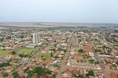 Vista aérea de Sidrolândia, cidade onde o crime aconteceu.