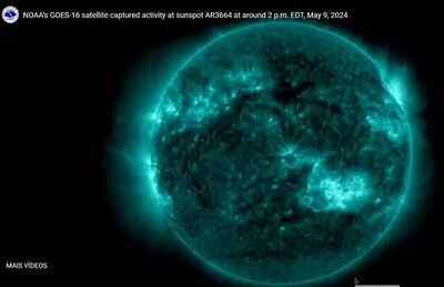 Atividade no Sol identificada por meteorologistas especiais.