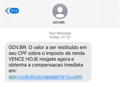 Golpe induz usuários a pagarem PIX para receber suposta restituição do Imposto de Renda.