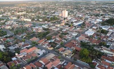 Vista aérea do município de Paranaíba.