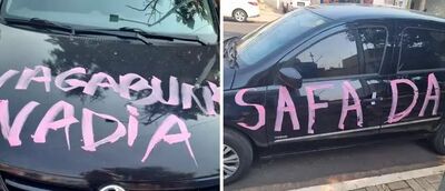 Carro de mulher que participou de traição após pintura, 